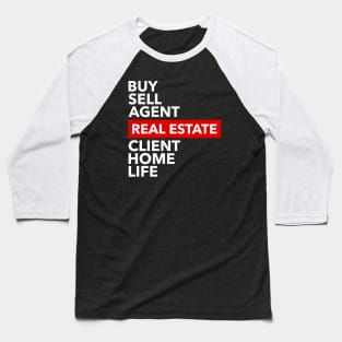 Real Estate Words Baseball T-Shirt